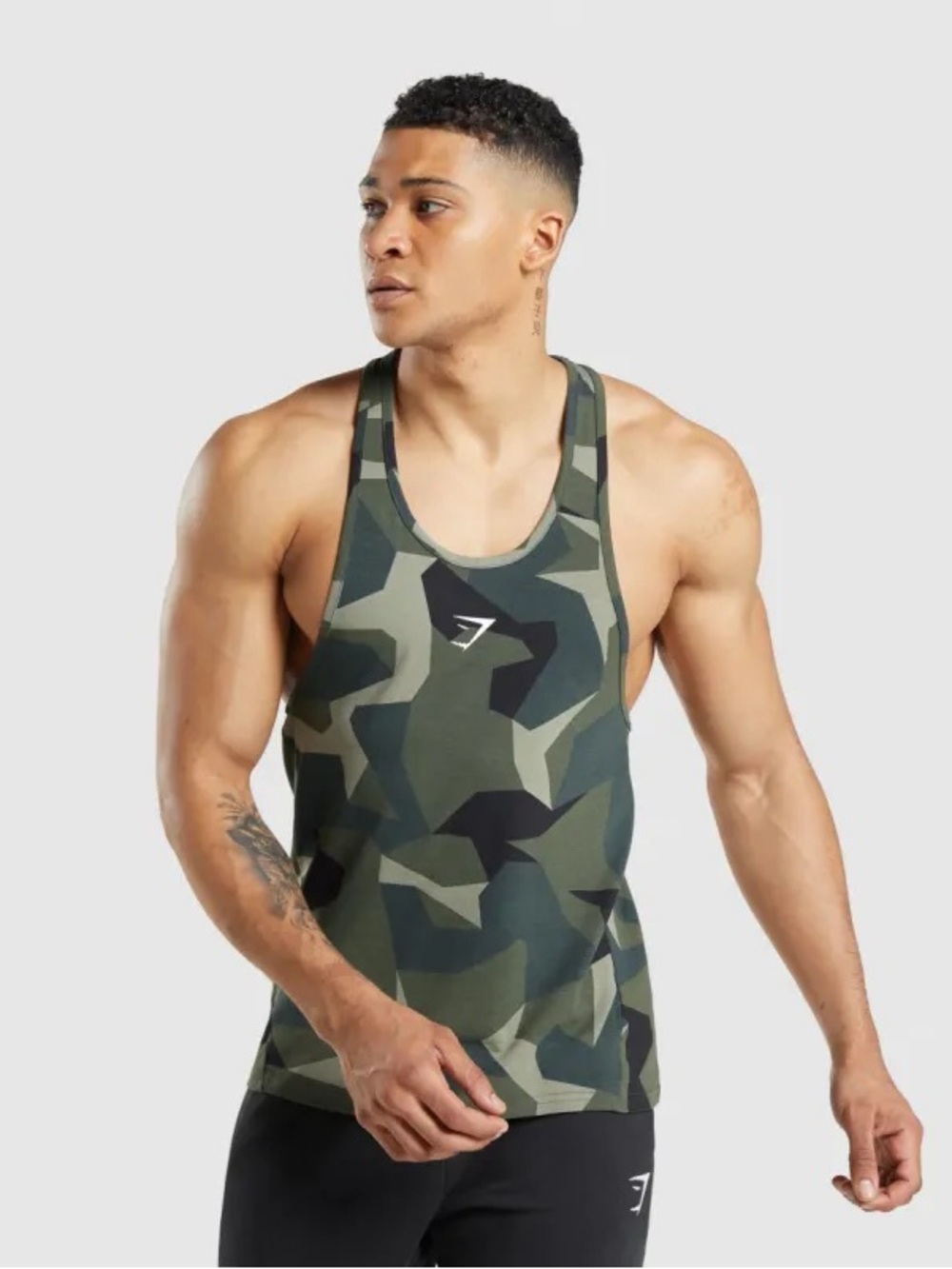 NWOT Gymshark Olive & Dark Green Camo Racerback Dress